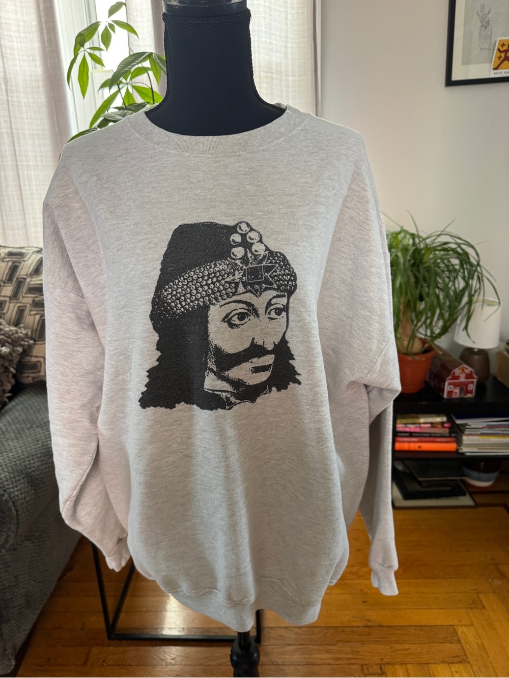Hanes Grey Sweatshirt Vlad the Impaler (Vlad III, Prince of Wallachia)